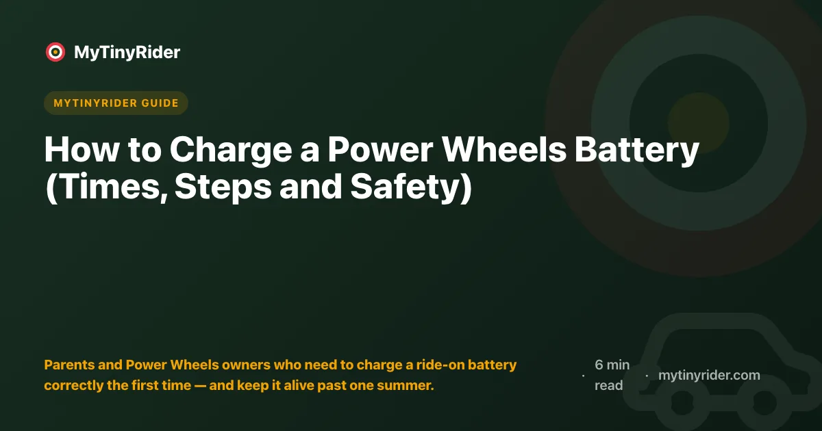 How to Charge a Power Wheels Battery (Times, Steps and Safety)